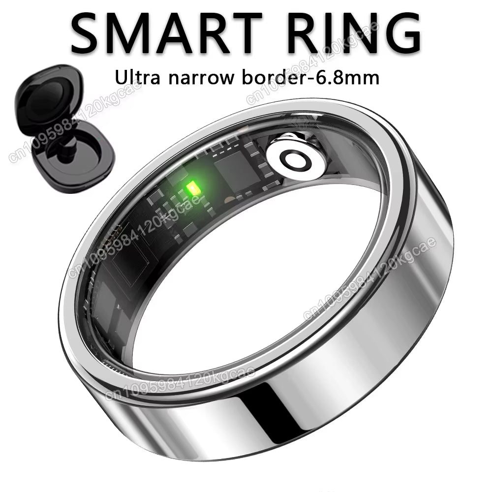 2026 New Smart Ring Heart Rate Blood Pressure Sleep Monitoring Motion Tracking IP68 Waterproof Men Women Smart Ring Holiday Gift