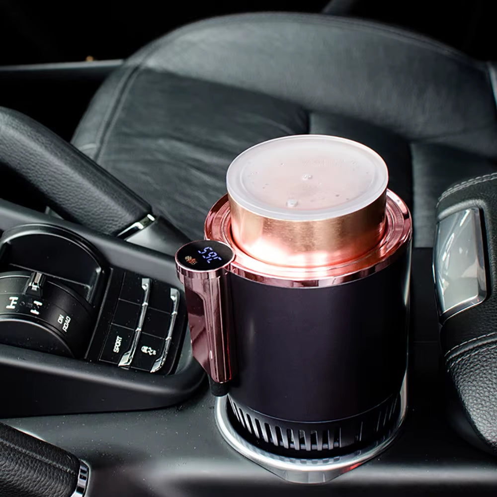 Portable Smart 2 in 1 12V Car Cup Cooler Warmer for Outdoor Travelling Mini Auto Refrigerator Cooling Heating Cup Drinks Holder