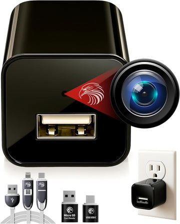 1080P Dome Cam, Motion Detection, Microsd Slot, Easy Setup, App-Free, No Live View-Data Protected, Video-Only - Plug-In Premium Reliable Pet Camera for Pet Nanny Use