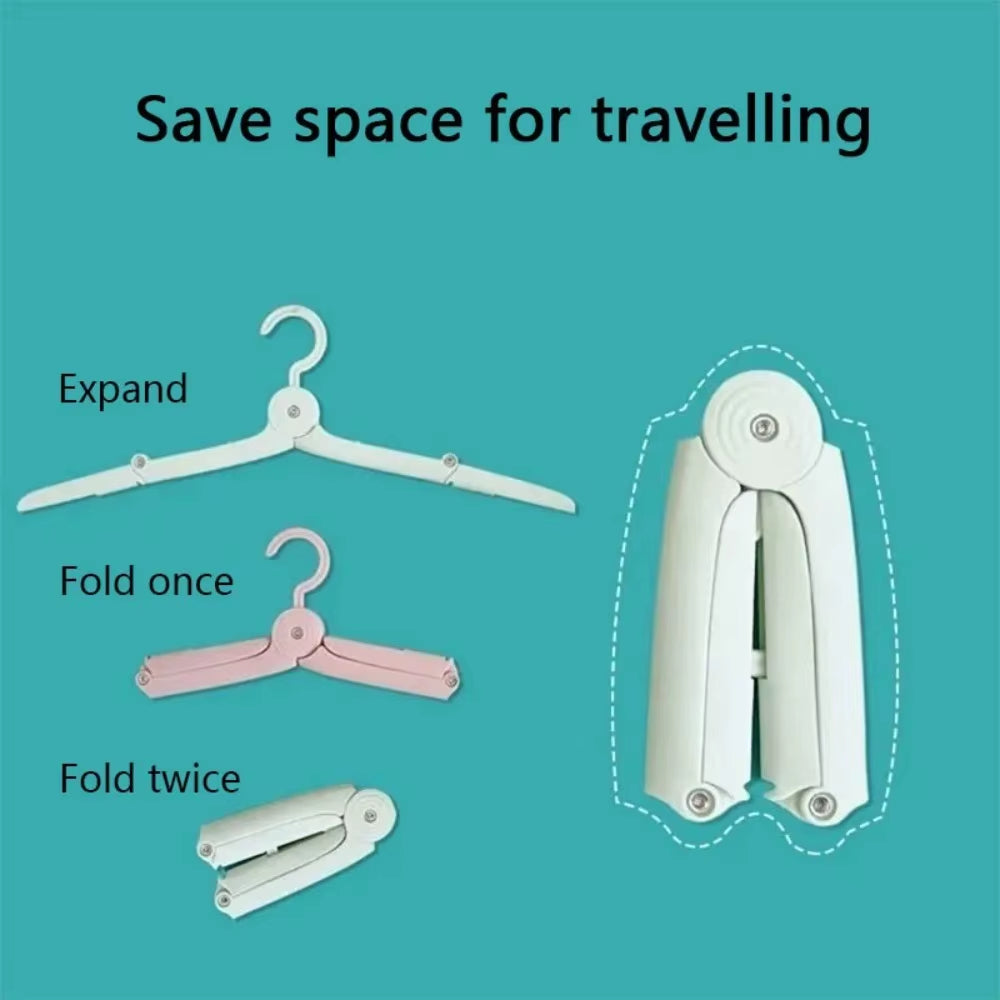 Foldable Travel Space Saving Non-Slip Easy Storage Hanger Outdoor Portable Clothes Hangers Multi-Functional Clothes Drying Rack