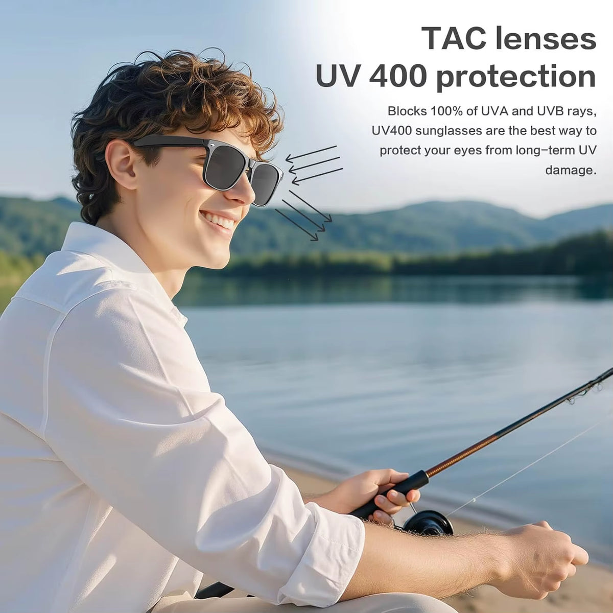 800W AI Smart Glasses for Men with Color-Changing Feature, Photo and Video Recording, Waterproof Design, and Call Functionality