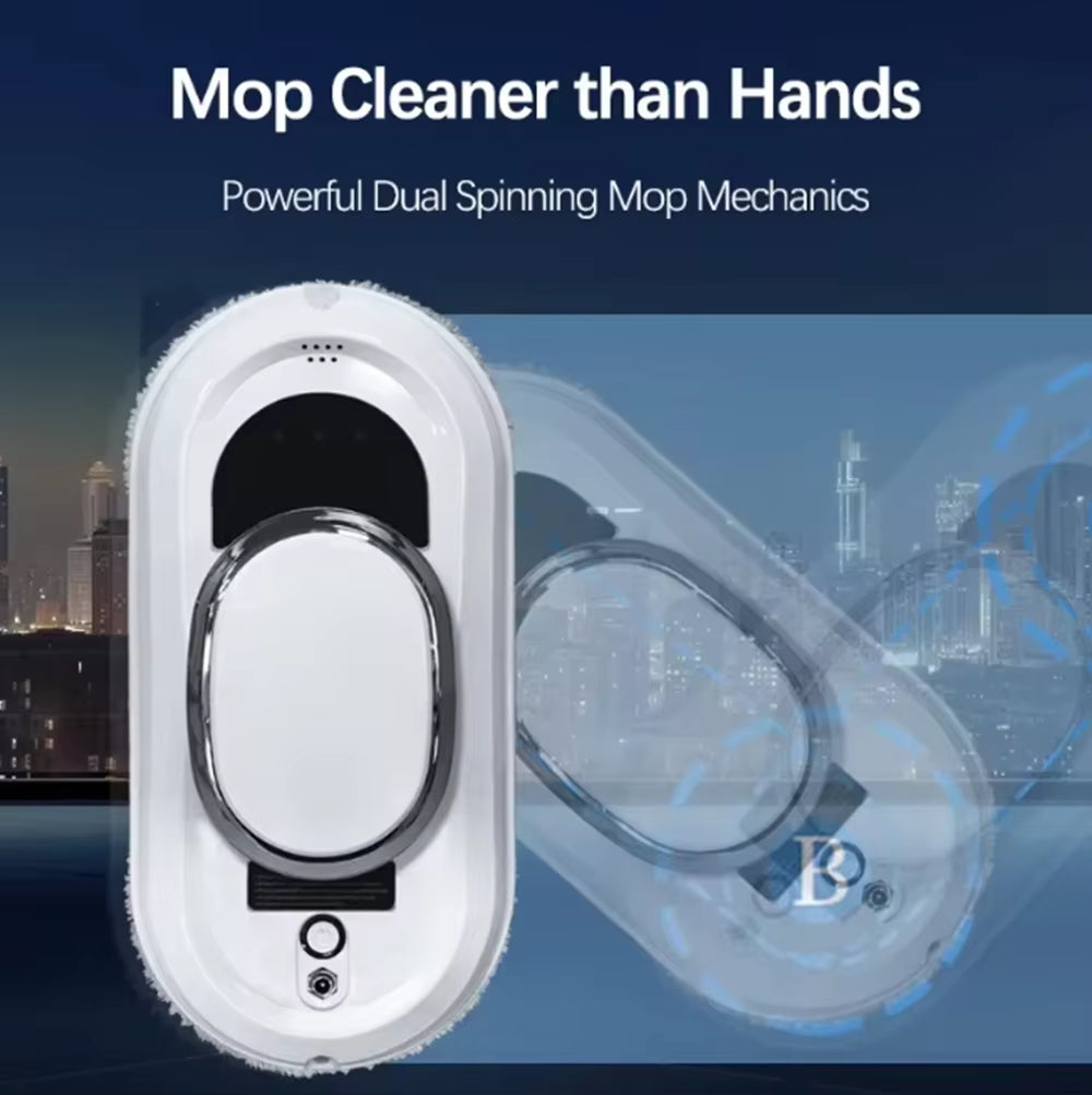 Window-Cleaning Robot Intelligent Window Glass Cleaning Machine Electric Glass Cleaner Remote-Controlled Automatic Window Cleani