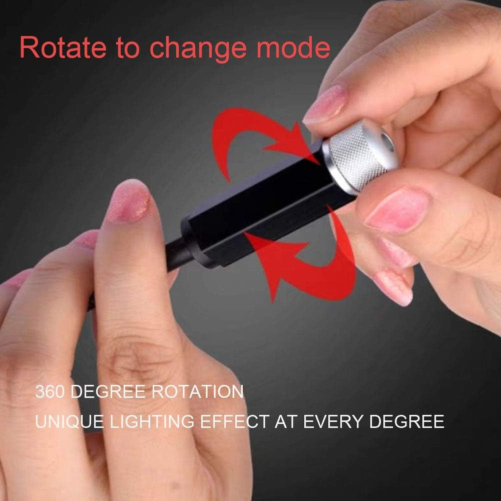 USB Star Projector Night Light, Portable Adjustable Romantic Interior Roof Lights Star Lamp Projector Decorations for Car, Ceiling, Bedroom (Violet Blue)