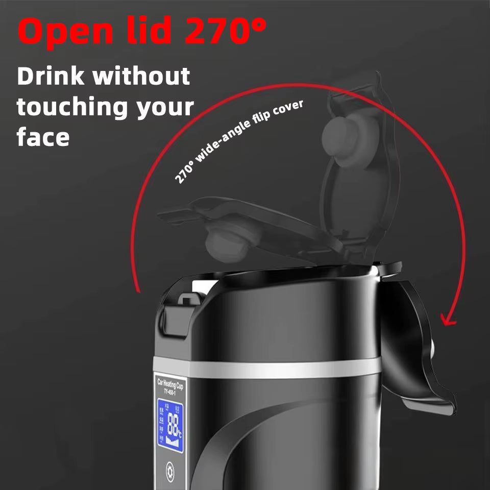 12V24V 500ML Electric Heating Car Water Cup Coffee Milk Dry Boil Protection Travel Kettle Stainless Steel Car Winter Accessories