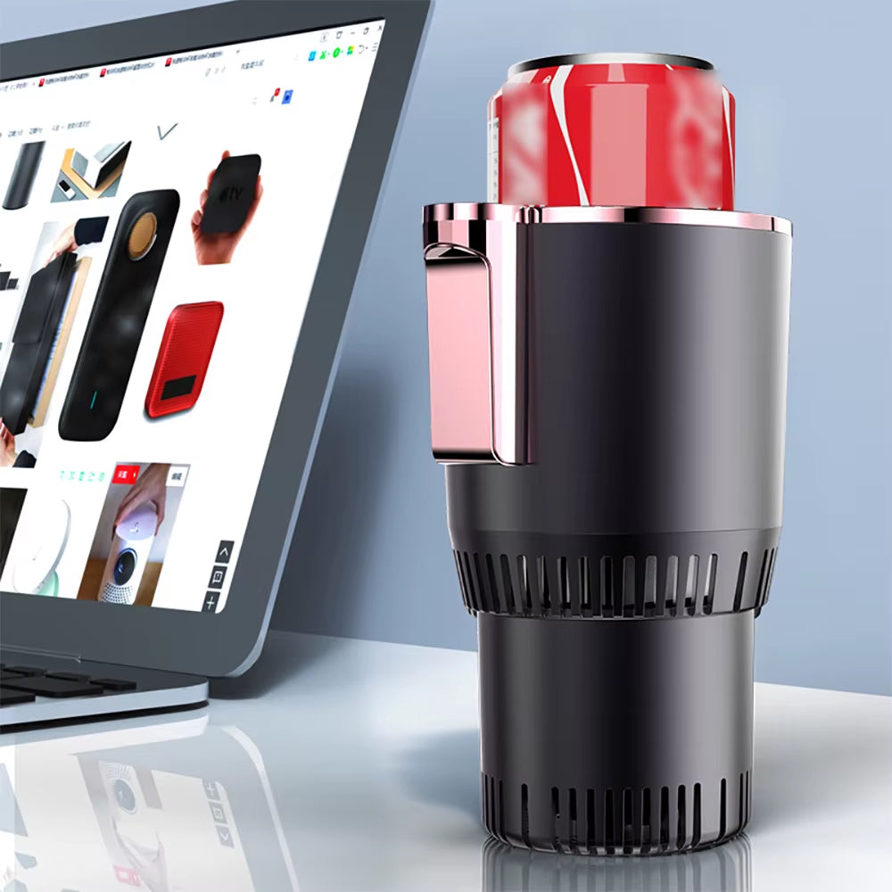 Portable Smart 2 in 1 12V Car Cup Cooler Warmer for Outdoor Travelling Mini Auto Refrigerator Cooling Heating Cup Drinks Holder