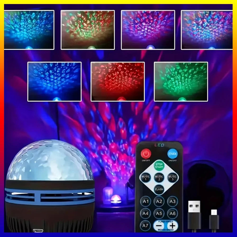 LED Starry Night Sky Projector with Remote Control - RGB Galaxy Light with 7 Modes for Home, Bedroom, Game Room, and Party Decoration
