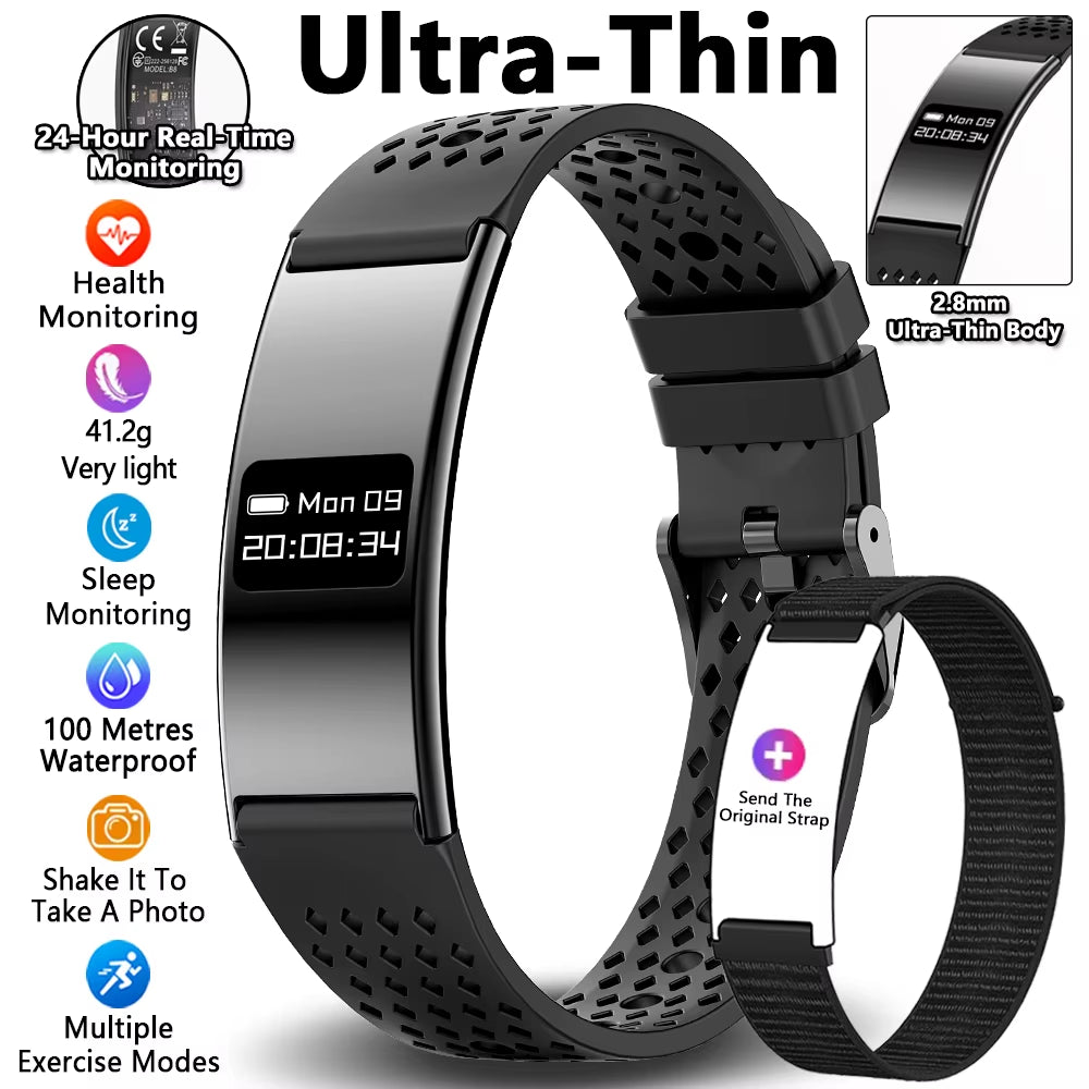 Men Women Smart Bracelet Heart Rate Sleep Monitor Health Smart Band Waterproof Sports Fitness Tracker Smartwatch for Android Ios