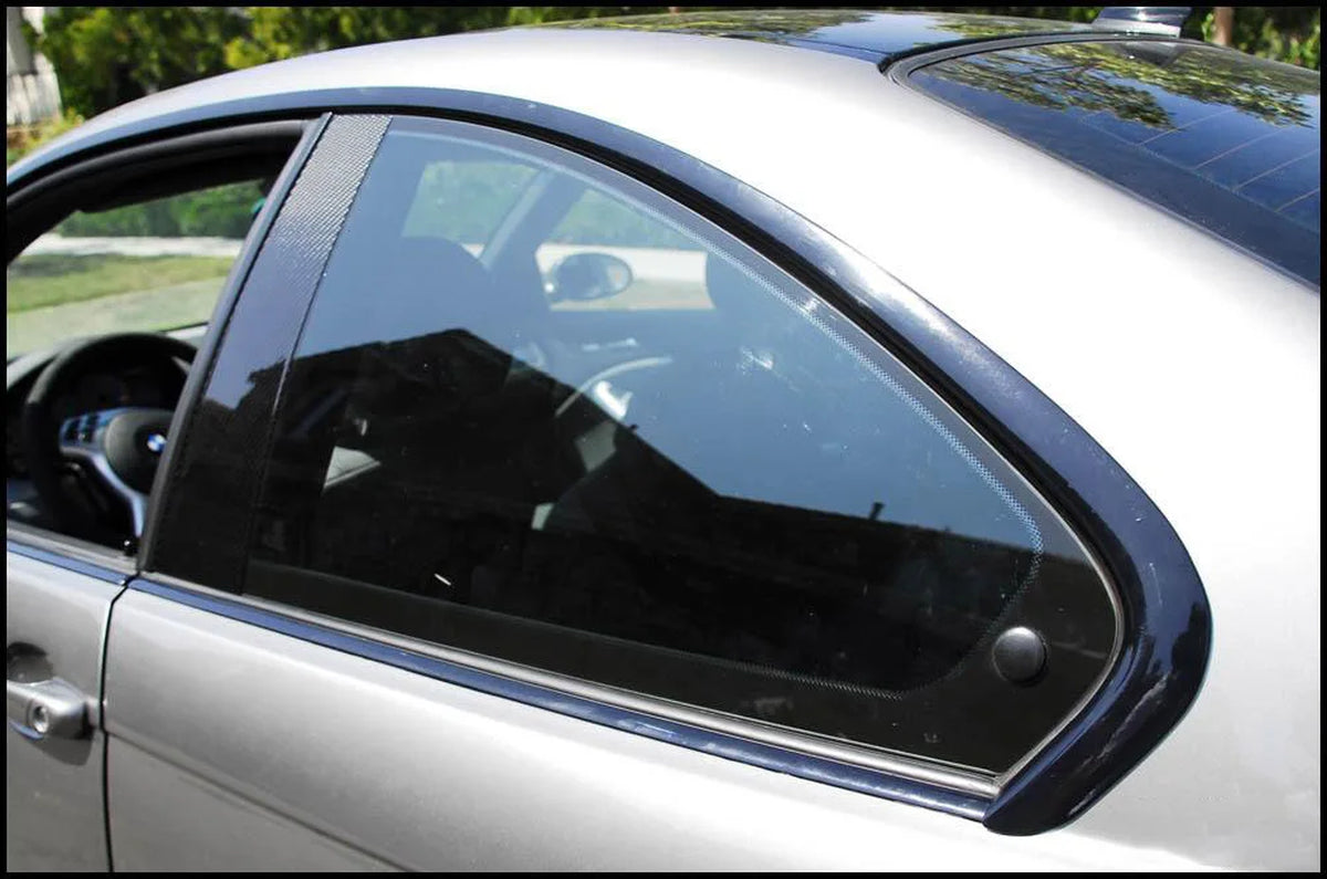 Glossy Black Vinyl Wrap Film Stripes (3/5/7/10CM) for Car Hood, Roof, Pillar, and Window Trim Blackout Applications
