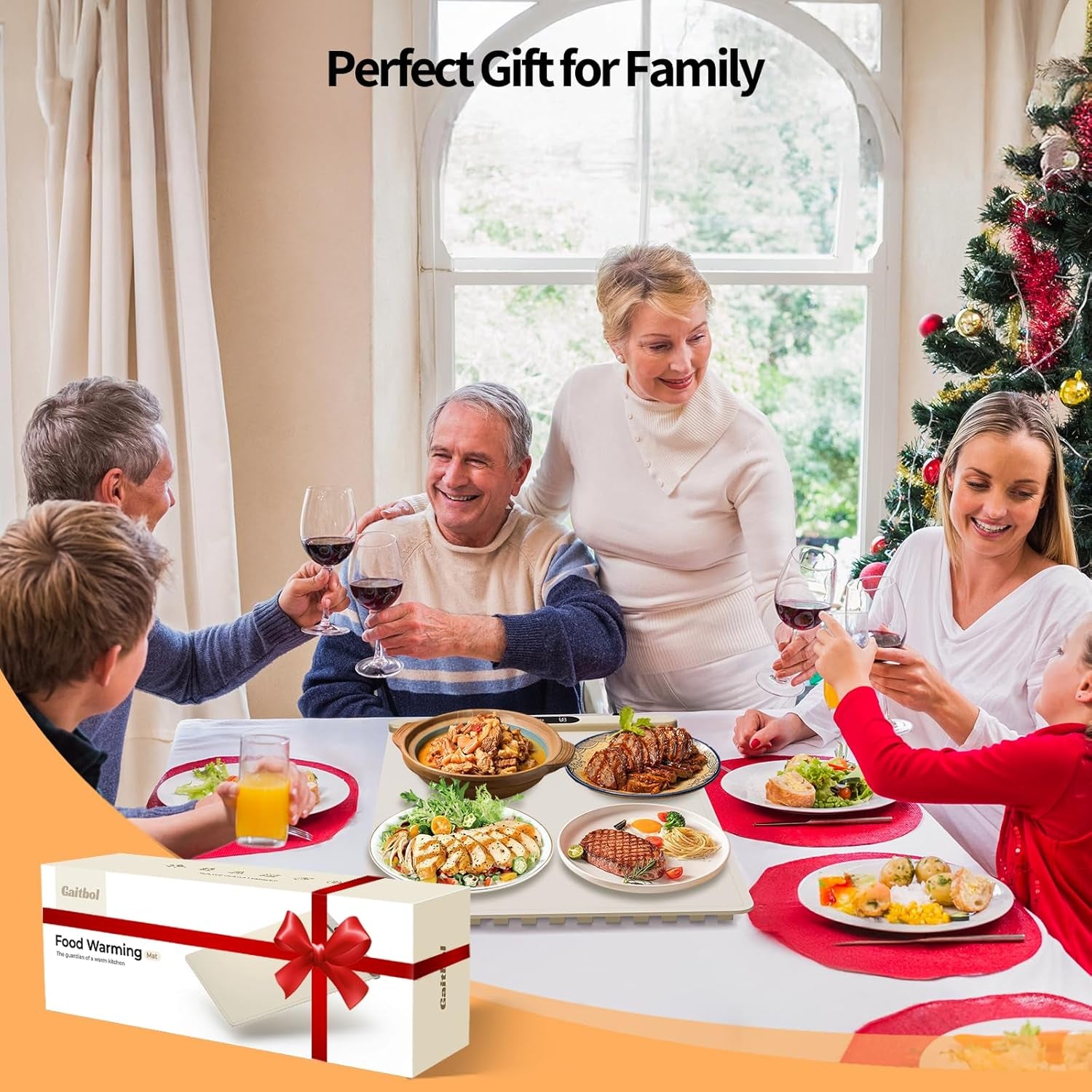 Food Warming Mat,Upgrade Fast Full-Surface Heating Mat, Electric Warming Tray with 6 Temperature and 6Hourstimer, Portable Rollable Food Warmer Perfect for Parties Buffet and Home Dinners
