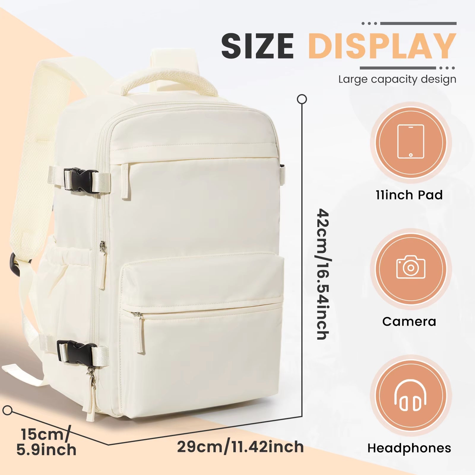 Ryanair 40X20X25 Cabin Bag Men Air Vacuum Compression Backpack Hand Luggage Laptop Backpack,42X29X15 Vacuum Clothing Storage Bag