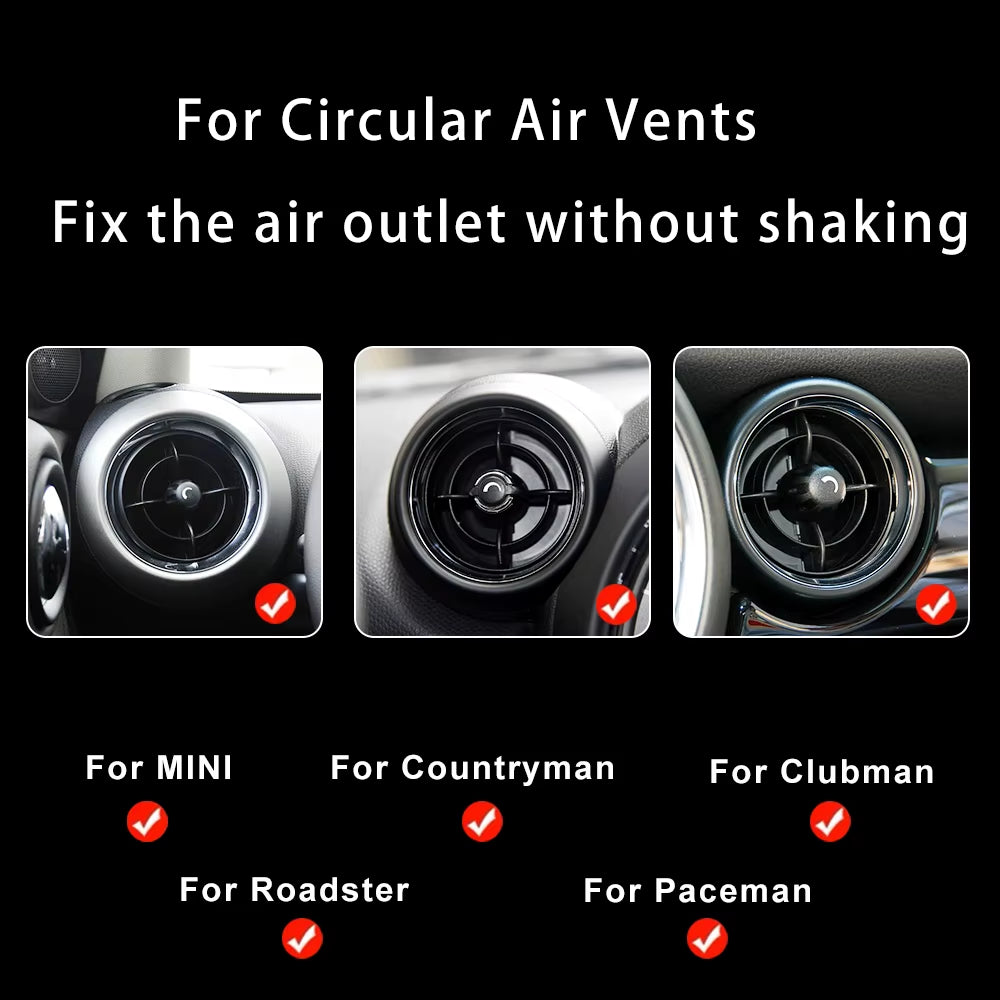 Car Air Vent Phone Holder for Mini Cooper Models R55, R56, R57, R58, R59, R60, R61 - Automotive Accessories