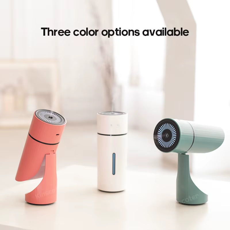 260ML Wireless Air Humidifier USB Aromatherapy Diffuser 1000Mah Rechargeable Battery Ultrasonic Cool Mist Maker Quiet Fogger