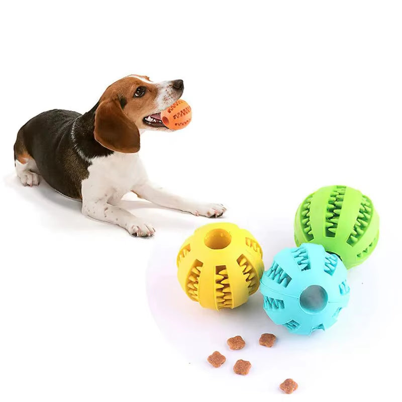 Nontoxic Bite-Resistant Dog Toy Ball for Chewing, Treat Dispensing, and Dental Care
