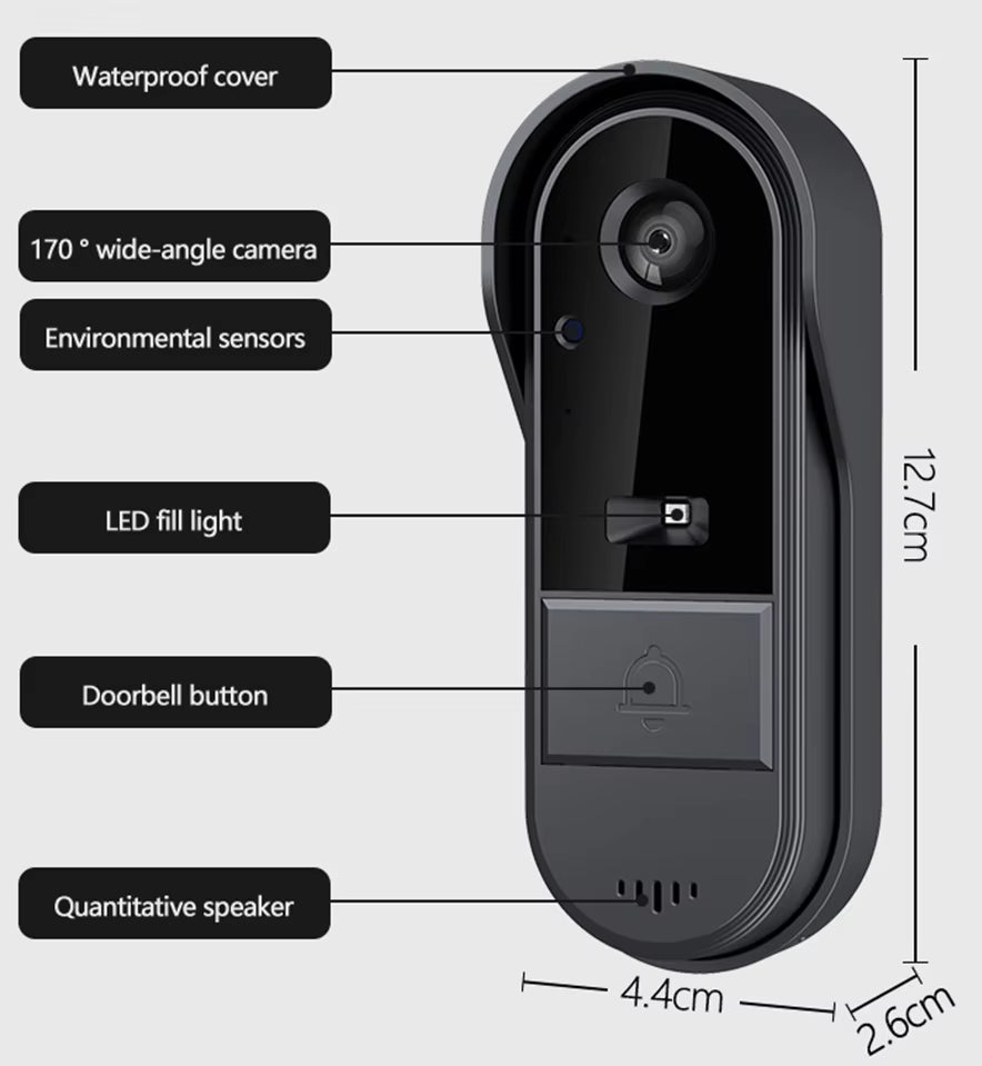 Tuya Wifi Wireless Video Doorbell Camera HD Video Intercom Smart Home Security Protection Night Vision for Home Office