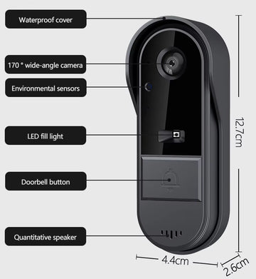 Tuya Wifi Wireless Video Doorbell Camera HD Video Intercom Smart Home Security Protection Night Vision for Home Office