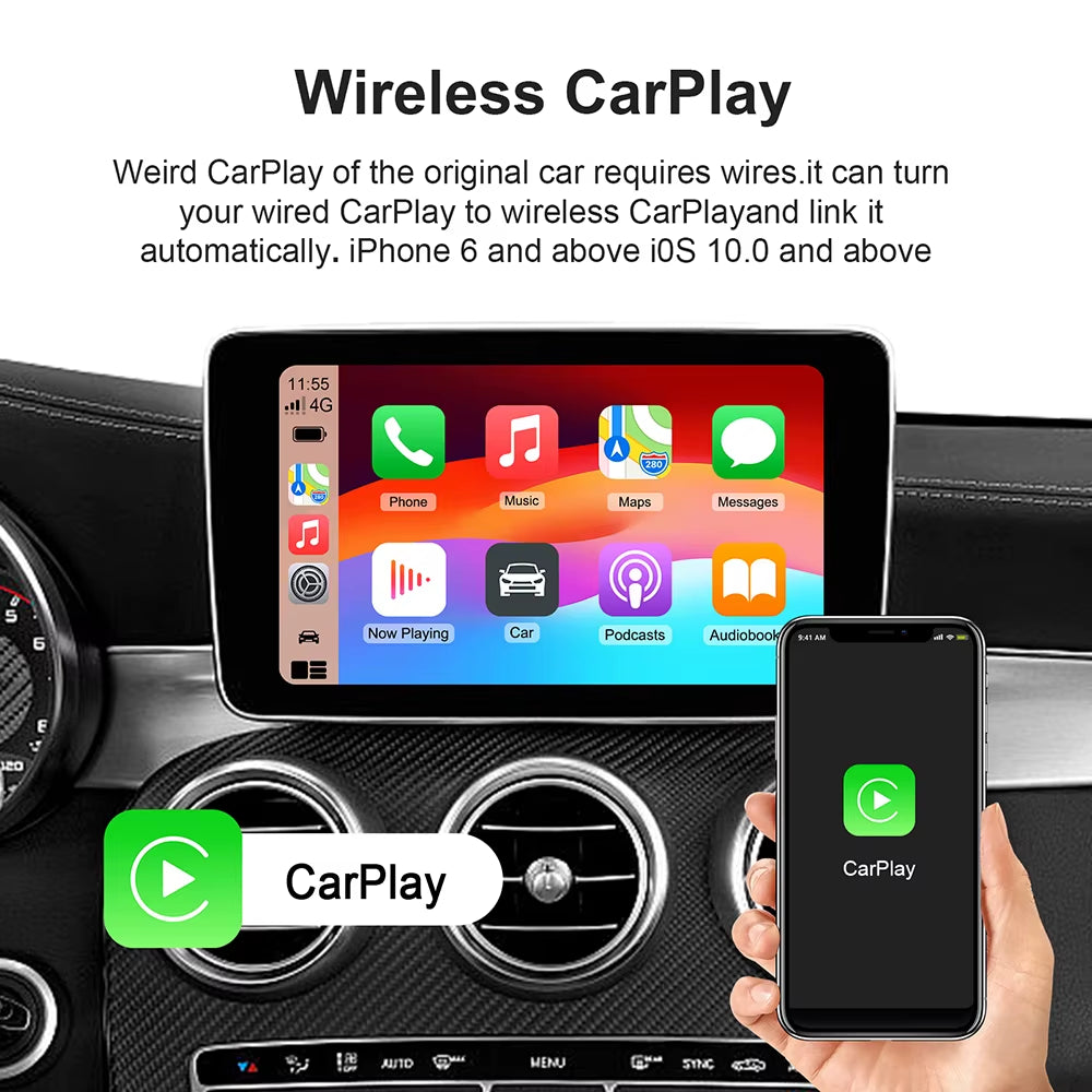 Android 13 Car Ai Box Wireless Carplay Adapter Android Auto for Netflix Youtube for MG ZS EV MULAN MG4 MG5 EHS MARVEL R MAXUS