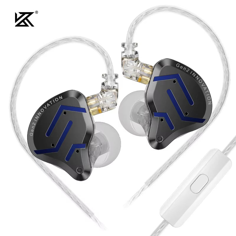 ZSN Pro 2 Metal In-Ear Headphones with 1BA + 1DD Hybrid Technology, High-Fidelity Bass Monitoring, and Noise Cancellation for Sports