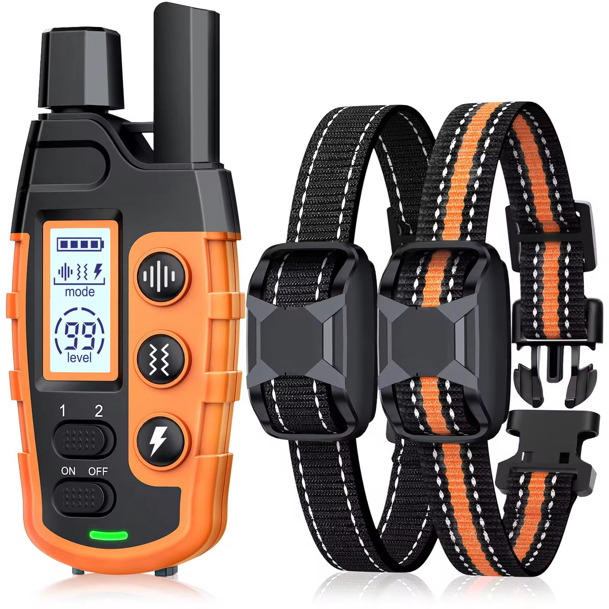 3300Ft Waterproof Electric Dog Training Collar with Remote Control for Pets Weighing 5-120 lbs - Features Shock and Vibration Modes