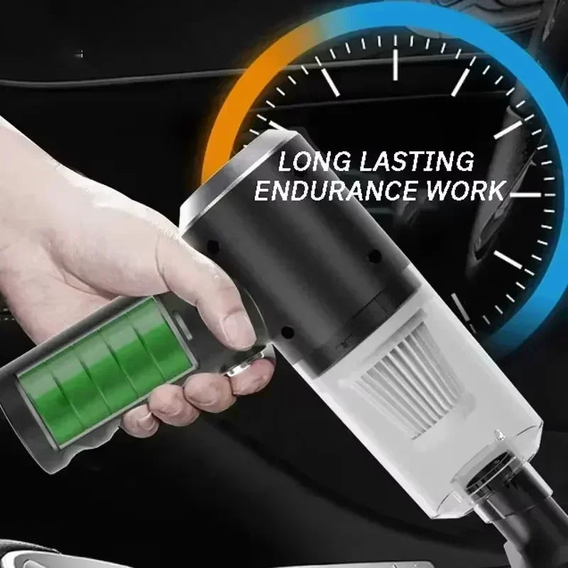High-Power Cordless Handheld Vacuum Cleaner - 2900000PA Wireless Wet/Dry Dual-Use, USB Rechargeable 1200mAh, 2026 Model