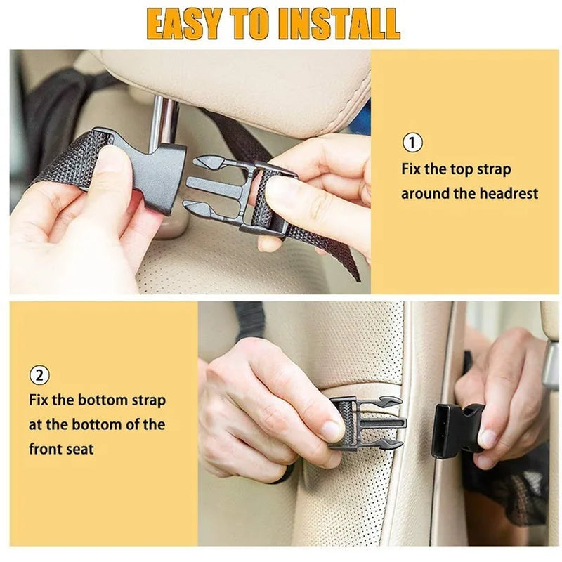 Car Backseat Organizer with Touch Screen Tablet Holder and Storage Pockets - Seat Back Protectors for Vehicles