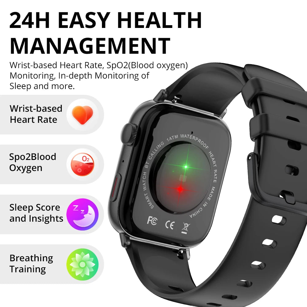 C8 Max Voice Calling Smart Watch with 1.93" HD Color Display and Comprehensive Health and Fitness Tracking for Men and Women