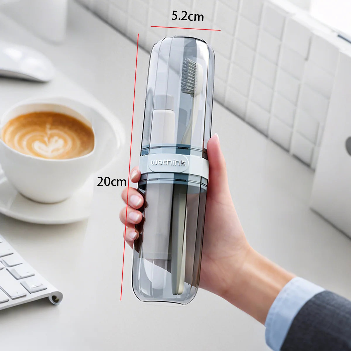 Portable Toothbrush and Toothpaste Holder Case for Travel and Camping - Protects Against Dirt and Damage