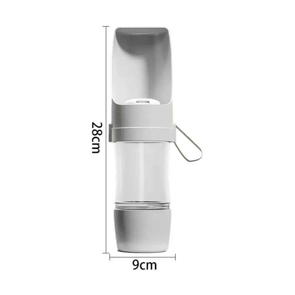 Portable Pet Water Bottle with Food Storage Container for Dogs and Cats - Ideal for Outdoor Travel and Feeding