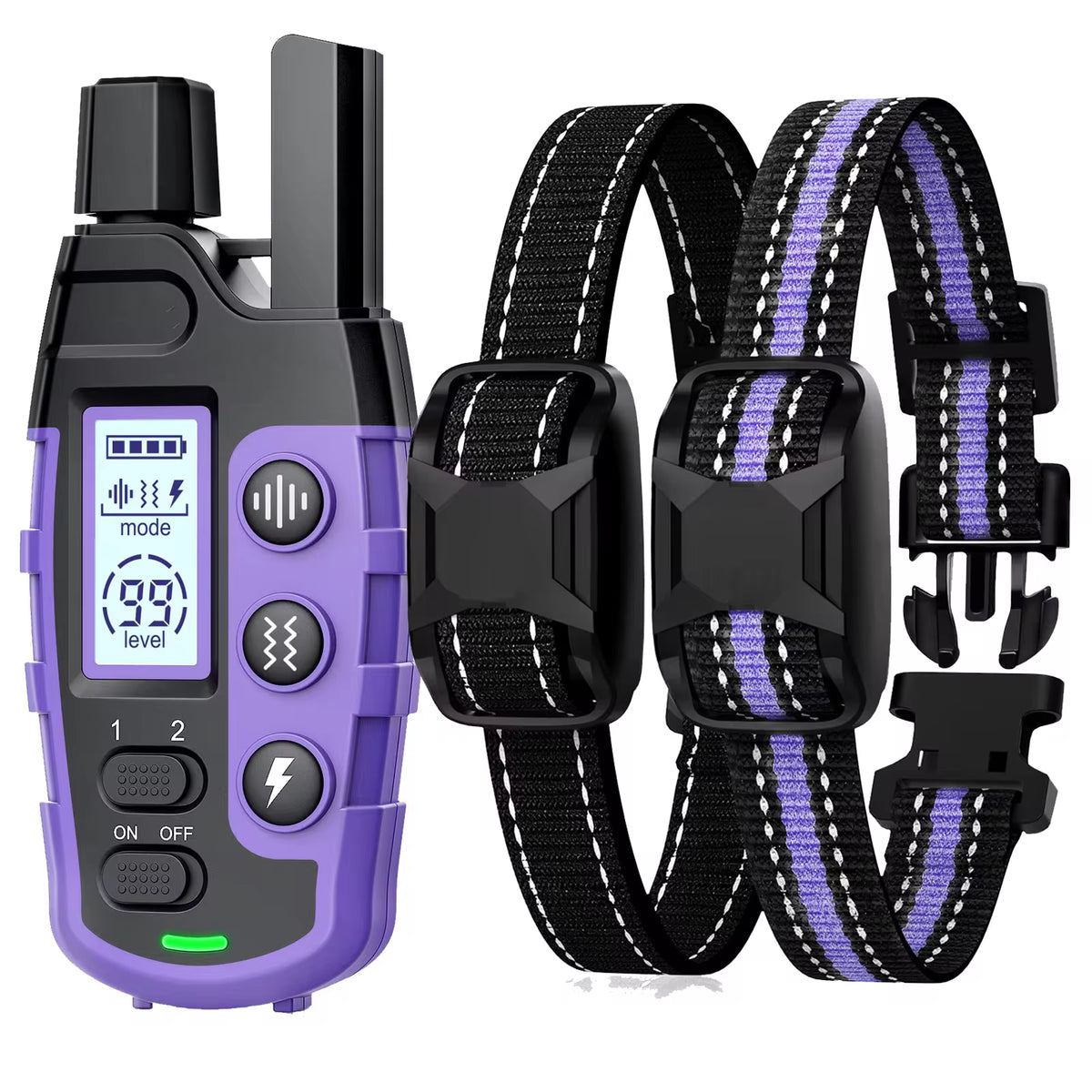 3300Ft Waterproof Electric Dog Training Collar with Remote Control for Pets Weighing 5-120 lbs - Features Shock and Vibration Modes