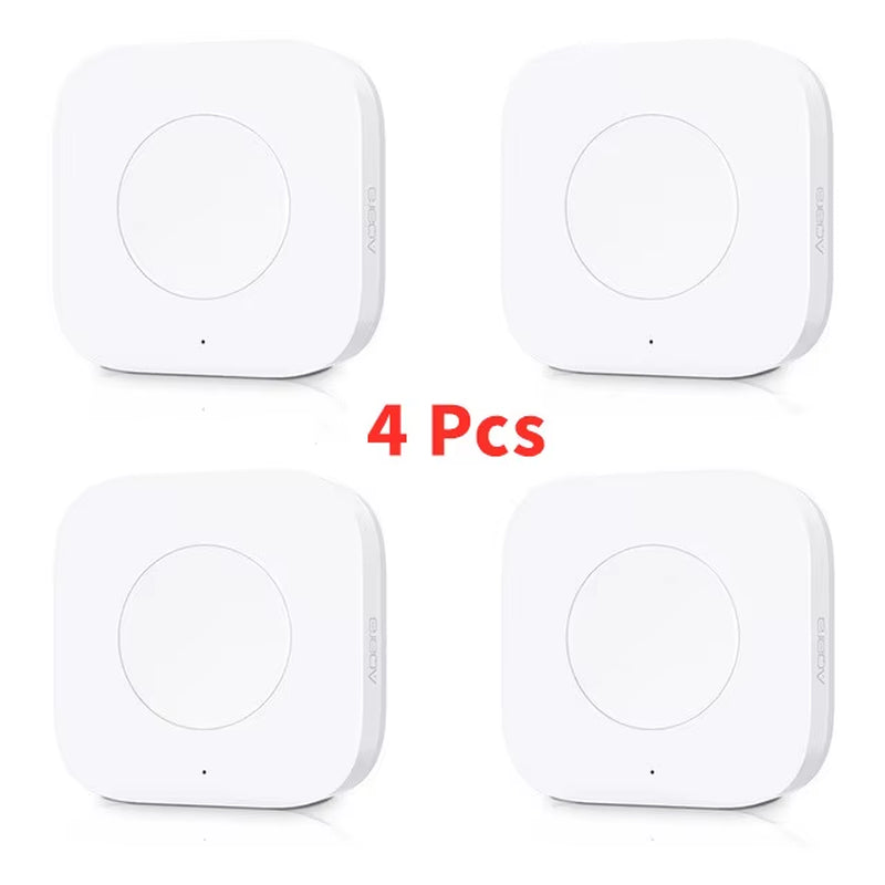 Mini Wireless Switch Zigbee Connection Versatile 3-Way Control Button for Smart Home Devices Compatible with Apple Homekit