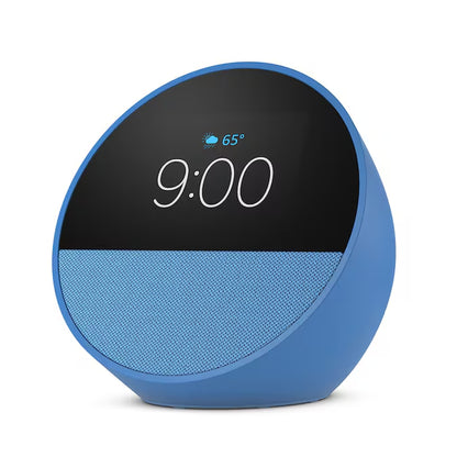 Echo Spot (2024 Release), Smart Alarm Clock with Vibrant Sound and Alexa - Black