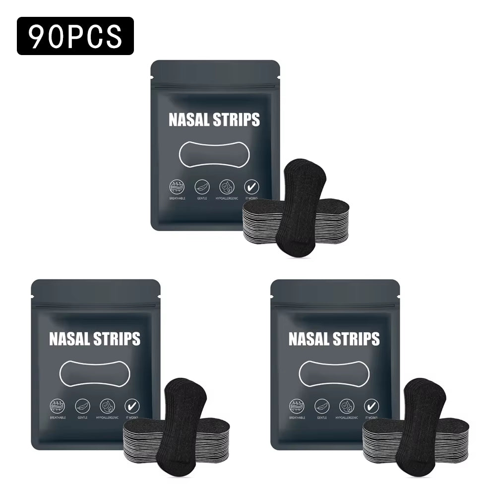30-Pack Nasal Strips for Snoring Relief and Enhanced Breathing Comfort During Sleep