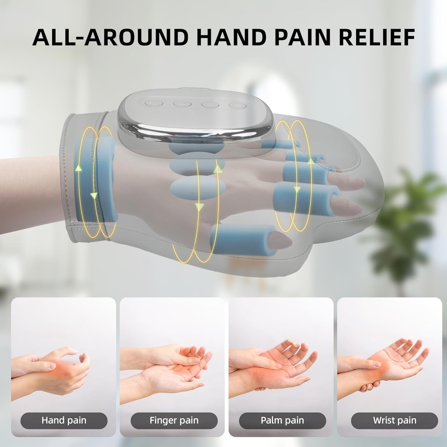 2026 NEW Smart Hand Massager with Heat and Compression – 3 Modes, 5 Intensities, Wireless Air Pressure for Arthritis & Hand Pain Relief – Portable for Home, Office, Travel – Ideal Wellness Gift