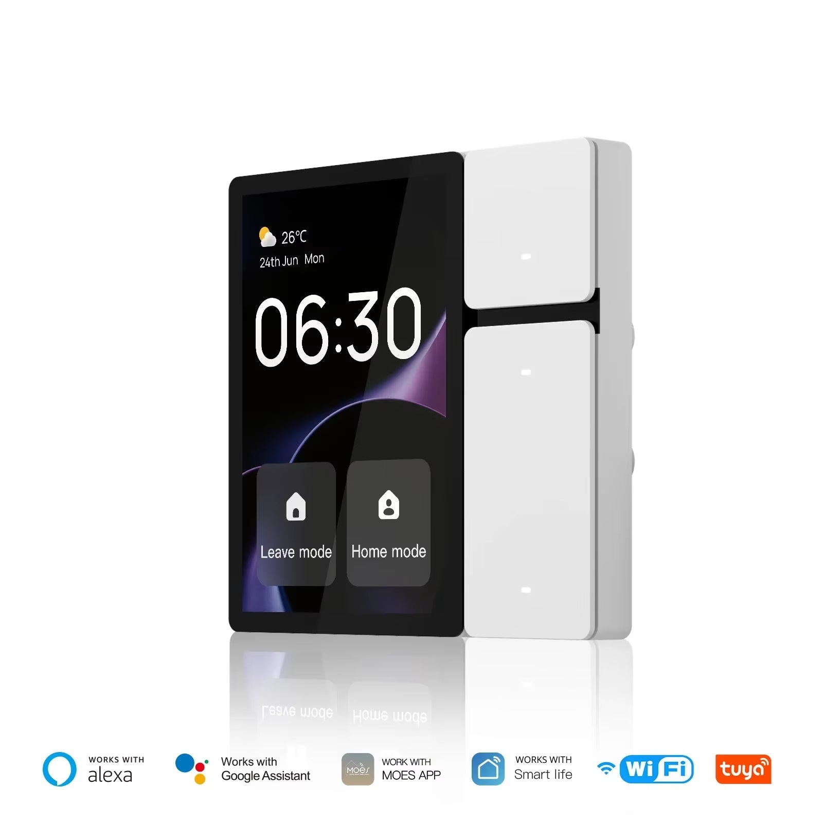 Tuya Wifi Smart Control Panel 3.5" Touch Screen, 3 Relays & Buttons, IR Remote, Bluetooth Sigmesh Hub, Home Automation