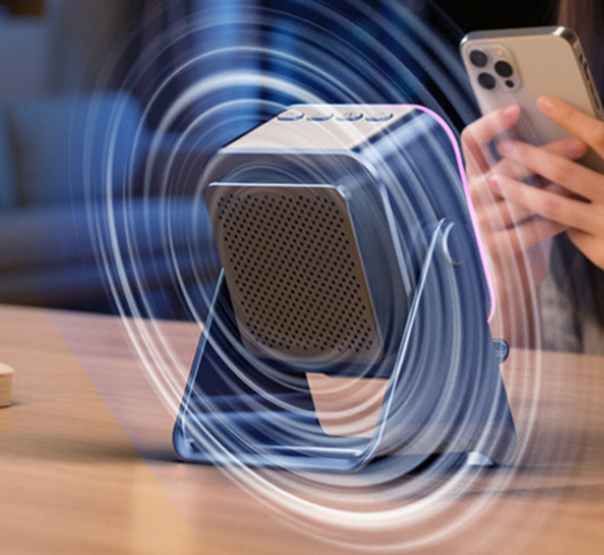 Induction Folding Desktop Phone Stand Multifunctional Wireless Speaker Ambient Light