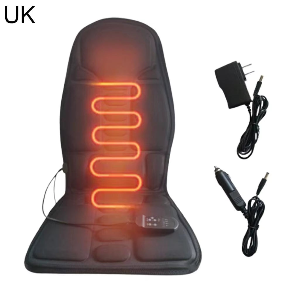 Electric Back Massager Infrared Full-Body Massage Chair Cushion Winter Household Cushion Heated Car Seat Cushion Cover Universal