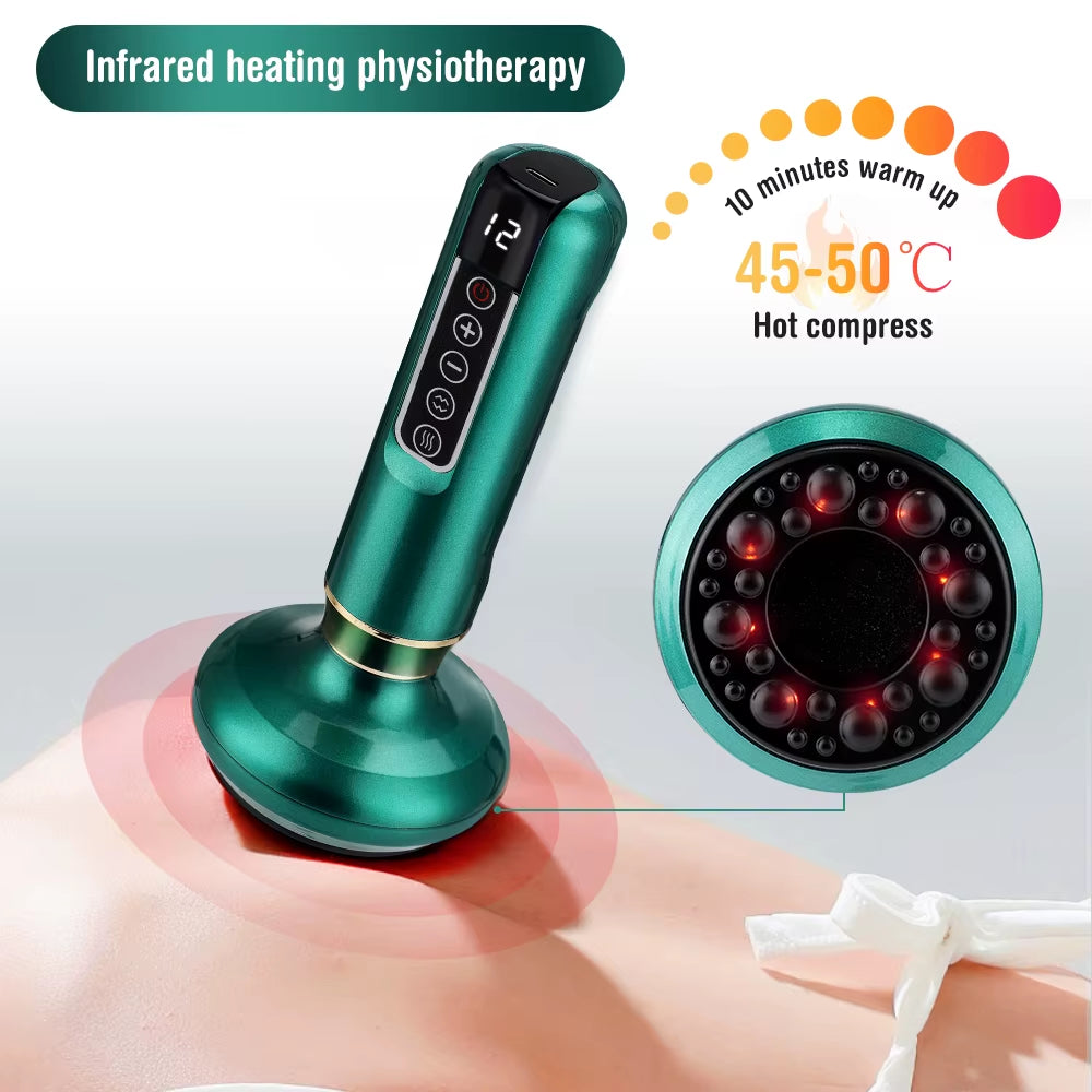 Intelligent Suction Cupping Set for Anti-Cellulite and Slimming Massage with Glass Jars
