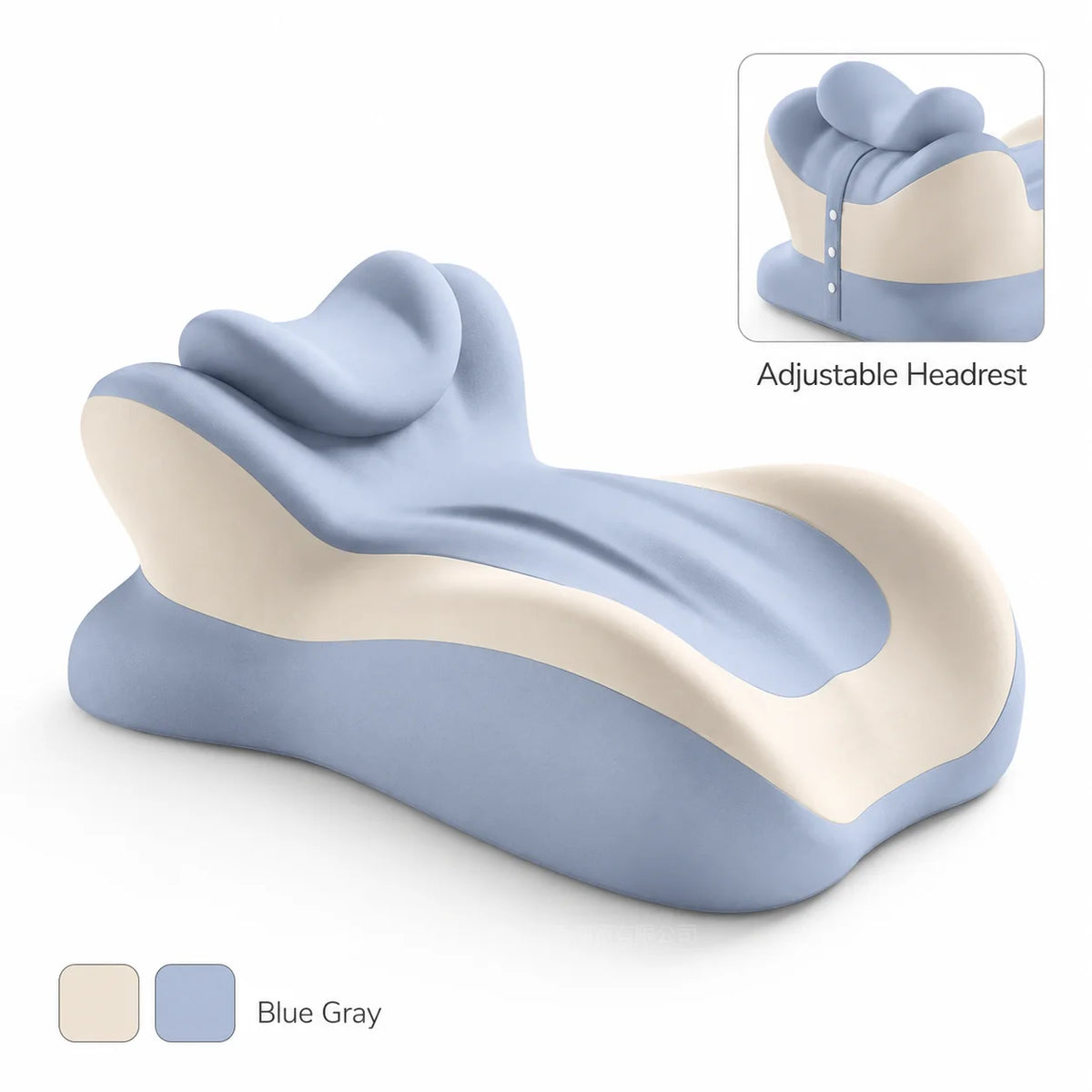 Multifunctional Memory Foam Reading Pillow with Removable Headrest and Anti-Slip Design for Enhanced Comfort While Reading in Bed