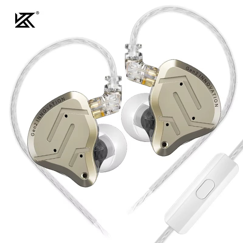 ZSN Pro 2 Metal In-Ear Headphones with 1BA + 1DD Hybrid Technology, High-Fidelity Bass Monitoring, and Noise Cancellation for Sports