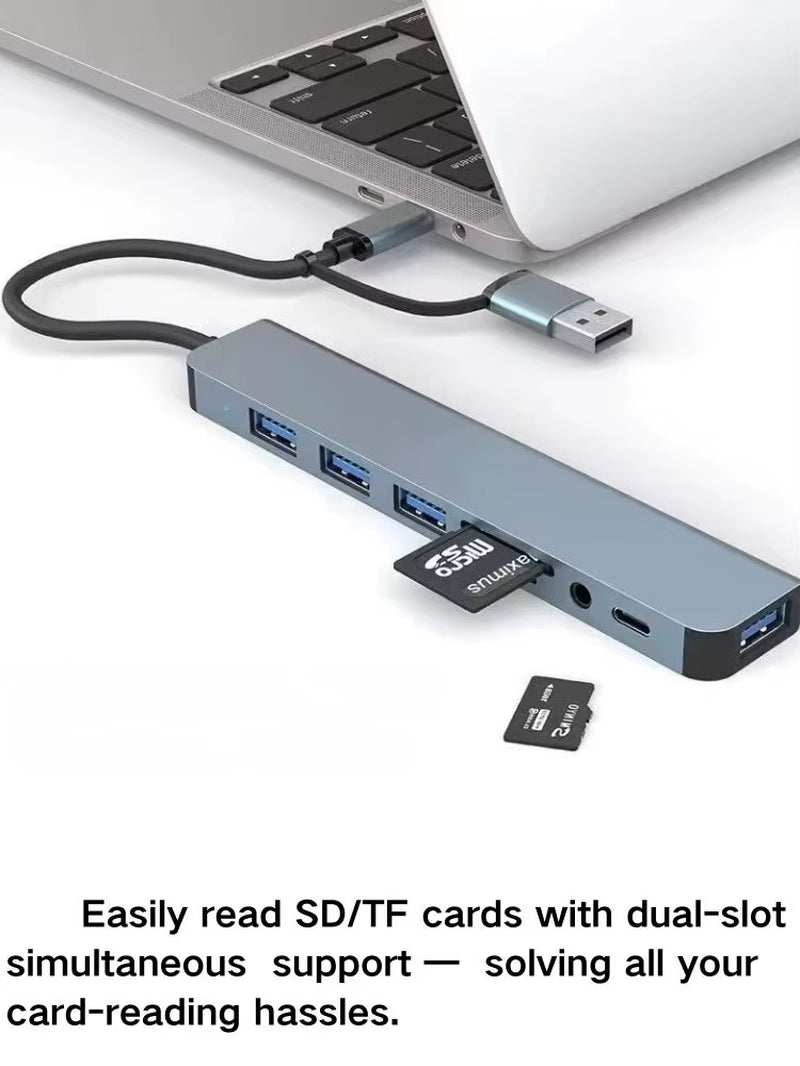 3-in-1 USB-C Hub: Type-C PD 100W, HDMI 4K/30Hz, USB 3.0