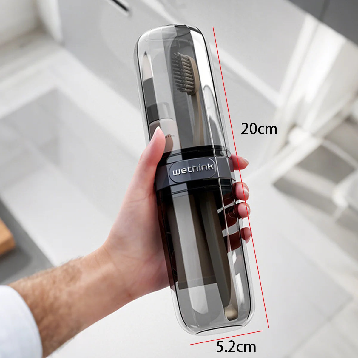 Portable Toothbrush and Toothpaste Holder Case for Travel and Camping - Protects Against Dirt and Damage