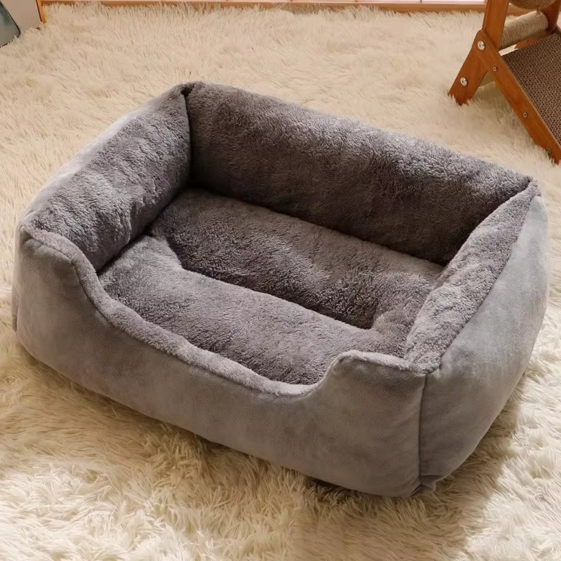 Premium Cat and Dog Bed with Cushions - Winter Accessories for Pets and Cozy Habitat Supplies