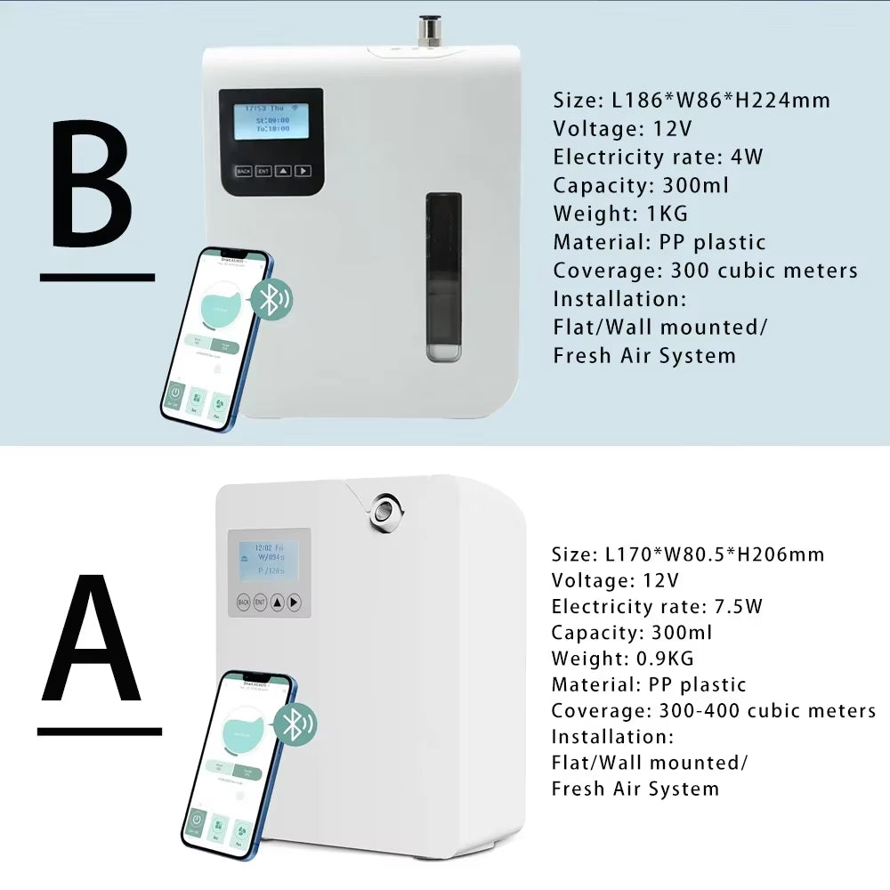 WIFI Bluetooth Essential Oil Diffuser Timer Function Aromatic Fragrance Device for Home Hotel Waterless Aroma Diffuser