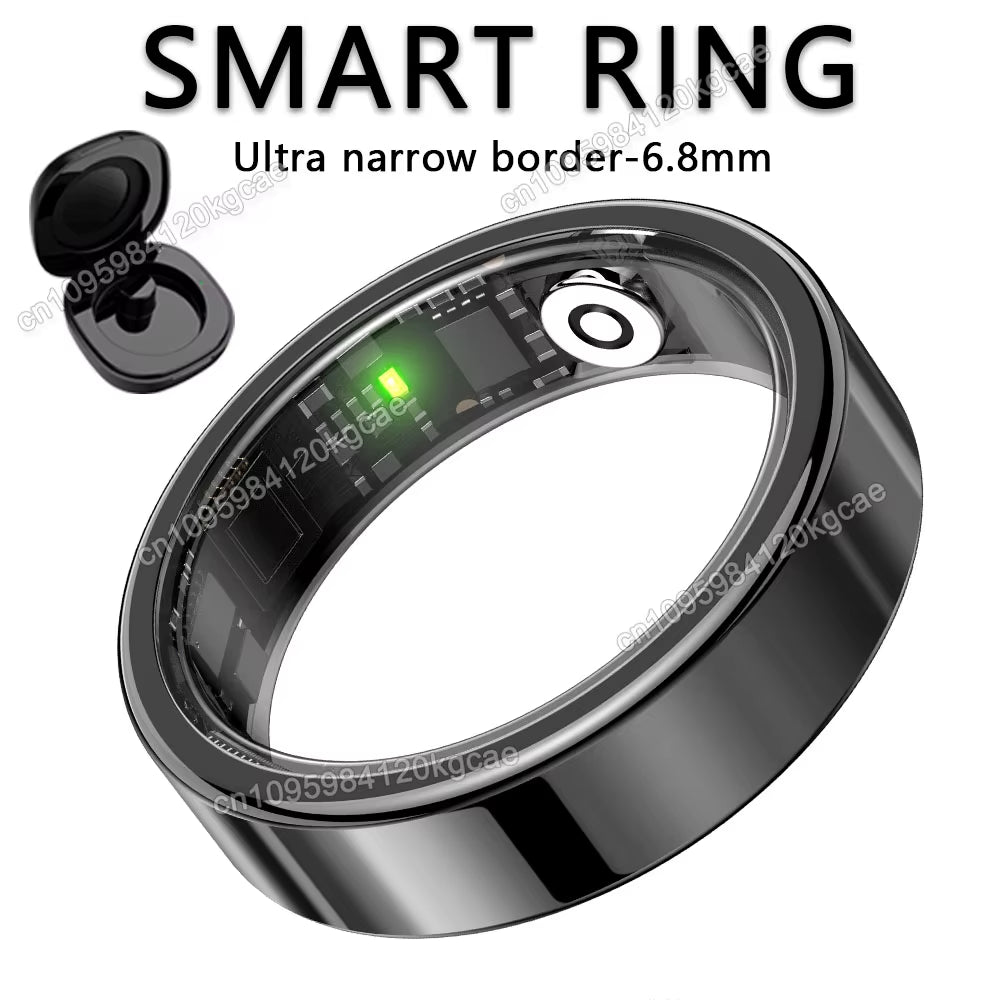2026 New Smart Ring Heart Rate Blood Pressure Sleep Monitoring Motion Tracking IP68 Waterproof Men Women Smart Ring Holiday Gift