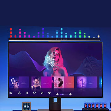 RGB Music Rhythm Computer Monitor Light Bar with Dimming Function for Enhanced Desk and Gaming Experience
