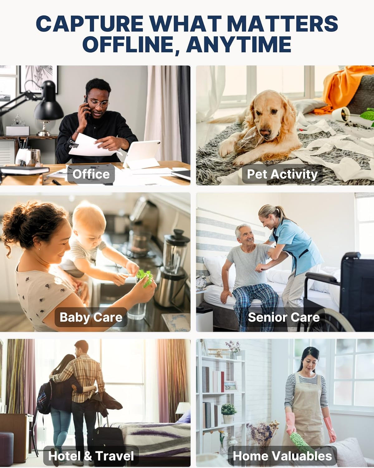 1080P Dome Cam, Motion Detection, Microsd Slot, Easy Setup, App-Free, No Live View-Data Protected, Video-Only - Plug-In Premium Reliable Pet Camera for Pet Nanny Use