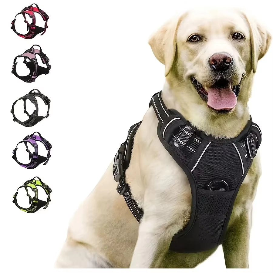 Premium Leather Dog Collar and Harness Set with Leash - Complete Accessories for Medium and Small Breeds