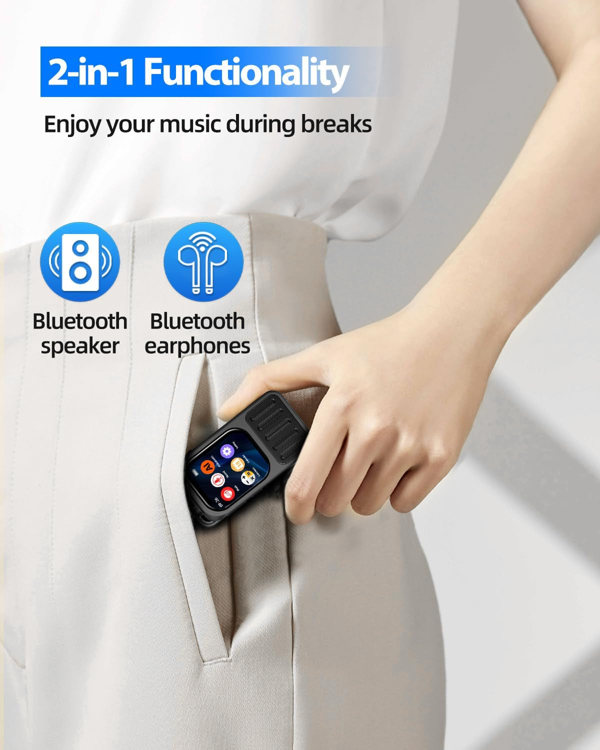 2" Touchscreen Digital Voice Recorder with Playback,  64GB 100Hrs Recording Device with Noise Reduction, Password, Real-Time Transcribe Summarize MP3 for Meetings Interviews Lectures