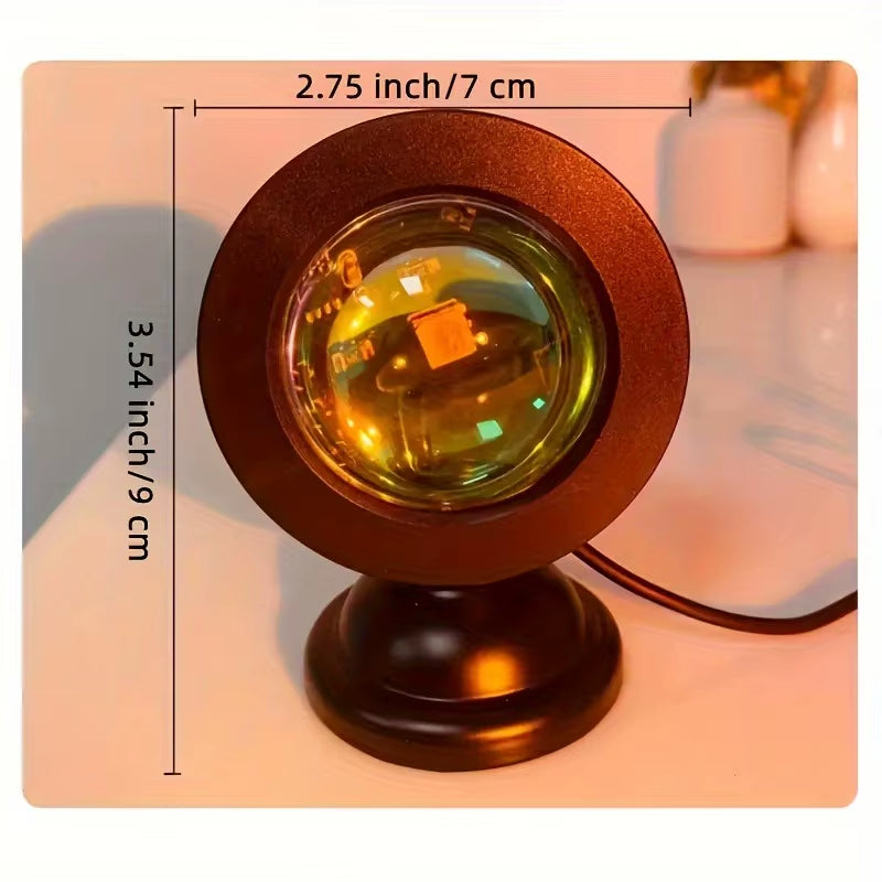 Vibrant Sunset Projection Light - 16-Color Spectrum with USB Remote Control and Dynamic Color Changing LED for a Cozy Home Atmosphere