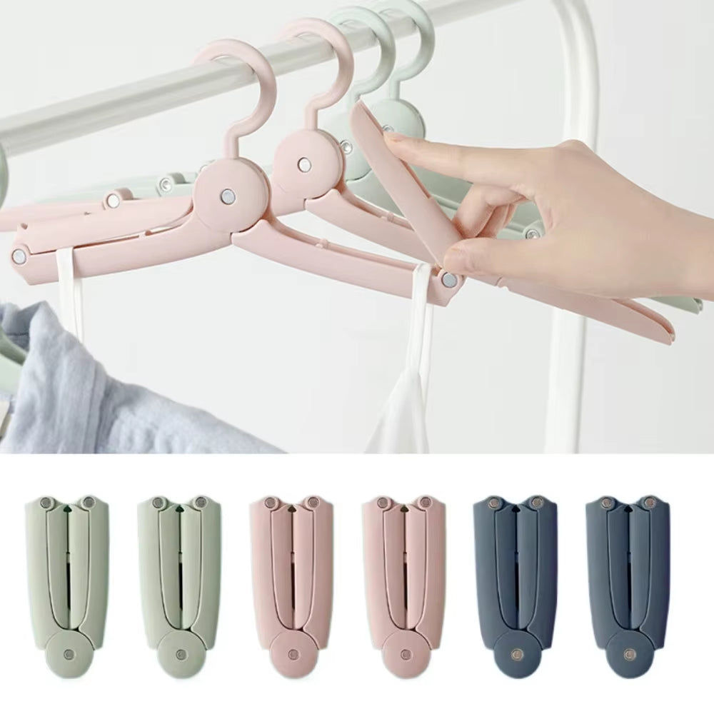 Foldable Travel Space Saving Non-Slip Easy Storage Hanger Outdoor Portable Clothes Hangers Multi-Functional Clothes Drying Rack