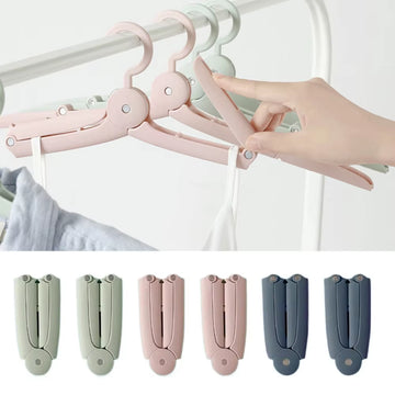 Foldable Travel Space Saving Non-Slip Easy Storage Hanger Outdoor Portable Clothes Hangers Multi-Functional Clothes Drying Rack
